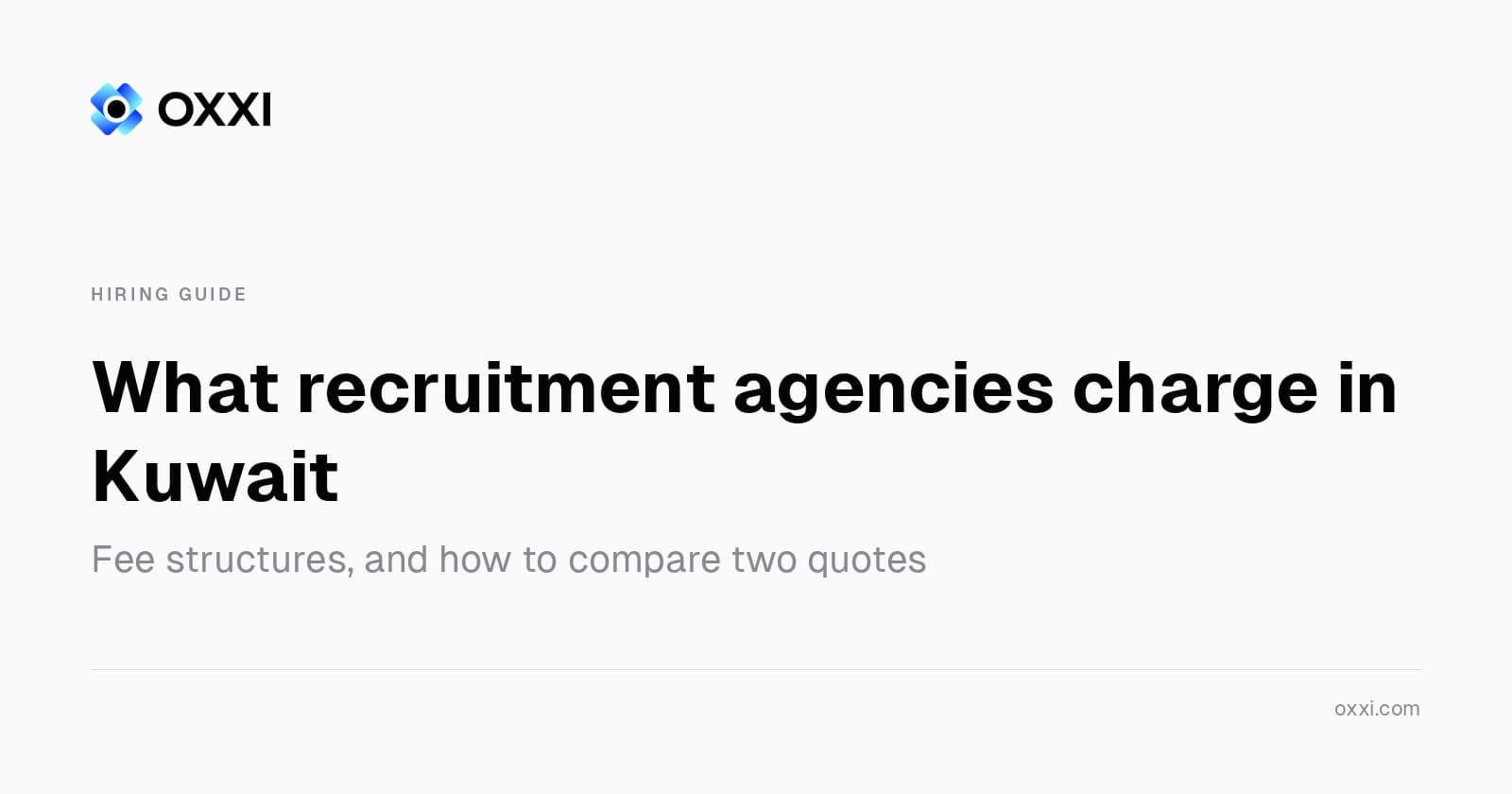 What recruitment agencies charge in Kuwait